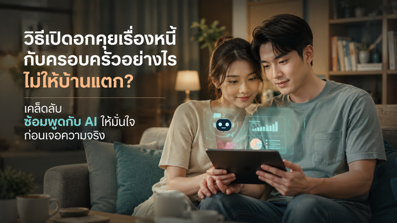 วิธีเปิดอกคุยเรื่องหนี้กับครอบครัวอย่างไรไม่ให้บ้านแตก? เคล็ดลับซ้อมพูดกับ AI ให้มั่นใจก่อนเจอความจริง